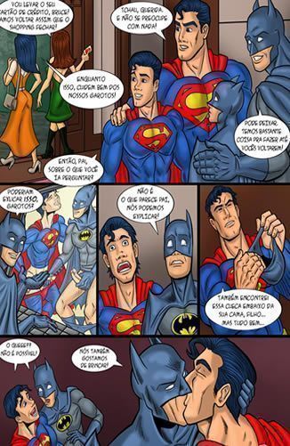 Superman e Batman fazendo sexo