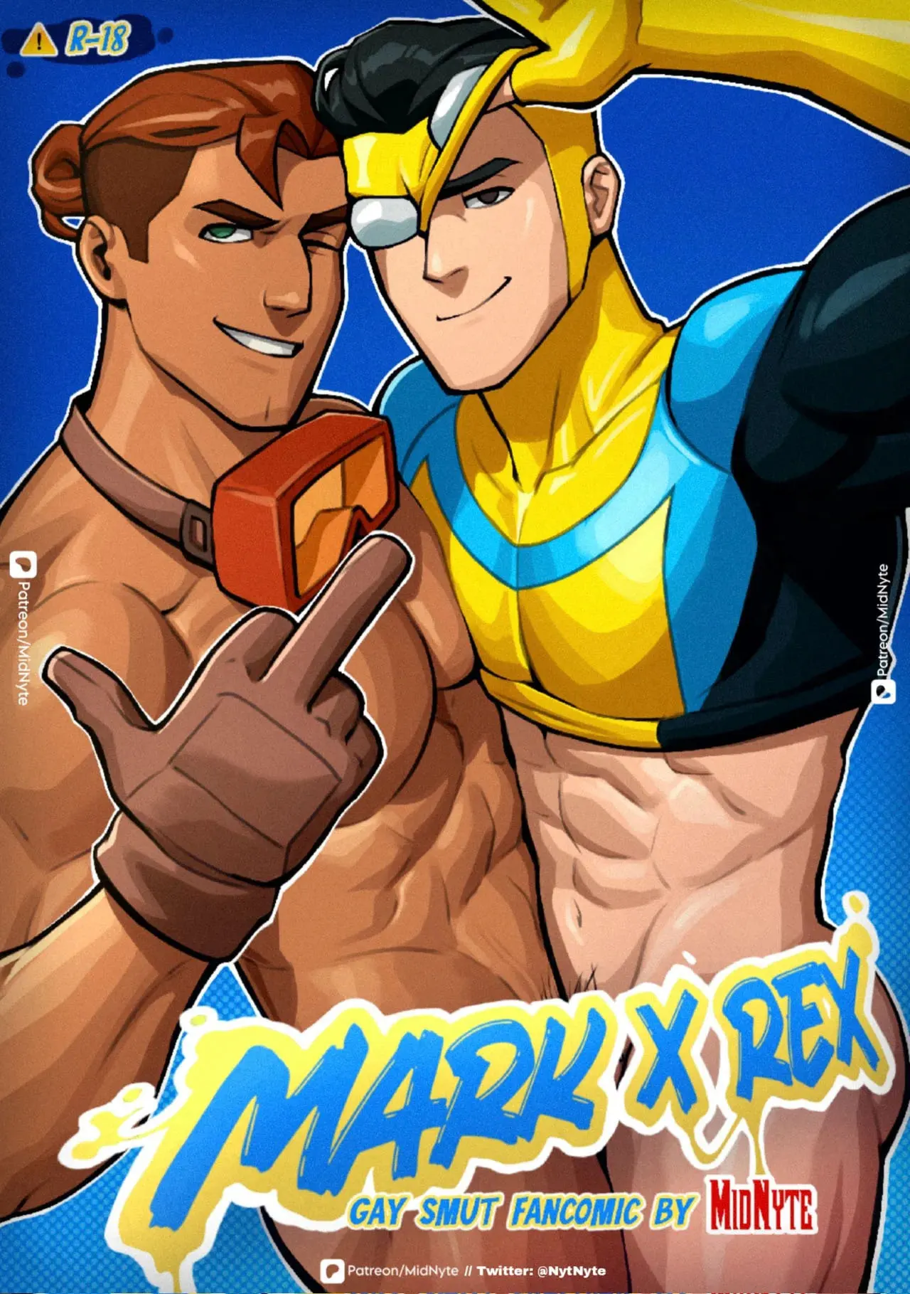 Mark x Rex HQ porno de sexo Gay entre heróis